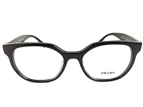 prada women's black glasses with case vpr 24r 1ab-1o1 52mm|Prada .